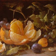 Схема вышивки «Натюрморт с апельсином»