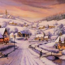 зимняя деревня