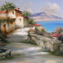 Схема вышивки «морской пейзаж»