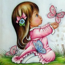 Схема вышивки «девочка»