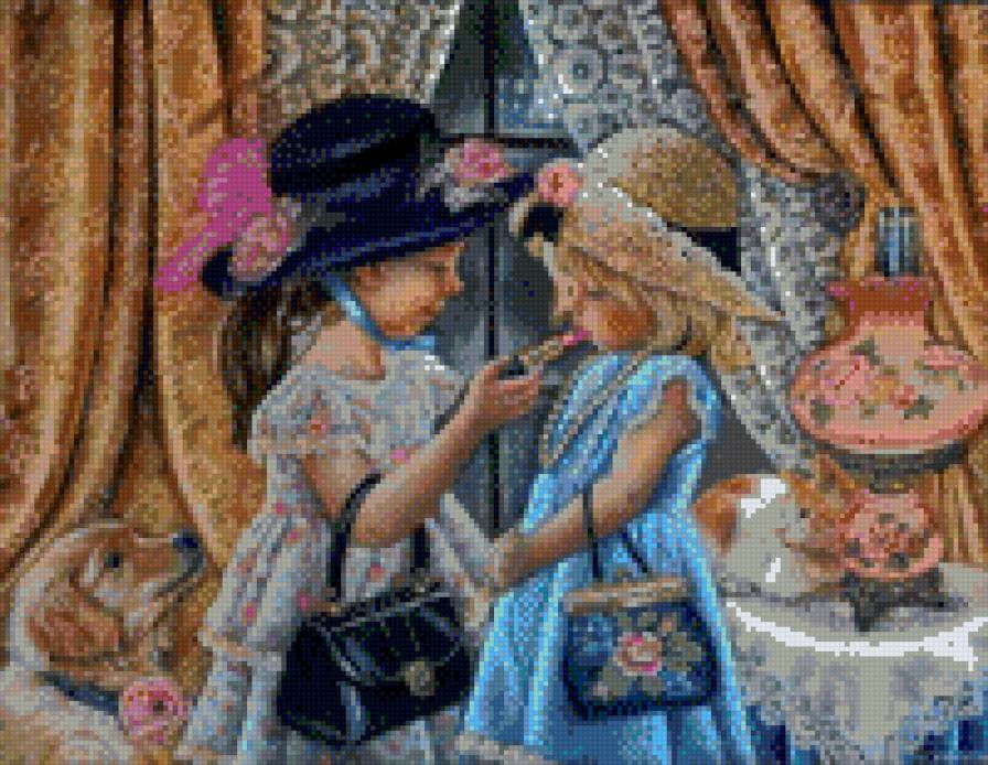 " Подружки" - дети, девочки, дружба. красота. - предпросмотр