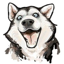 Схема вышивки «Веселая лайка»