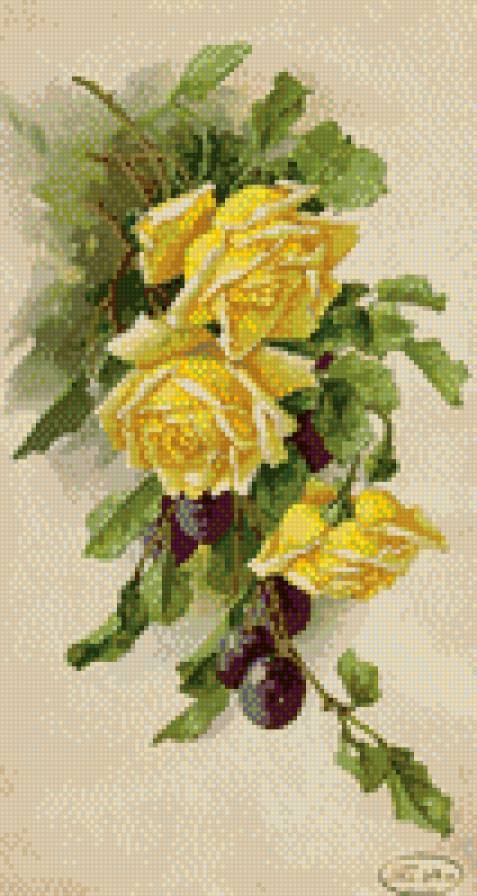 панно с розами - предпросмотр