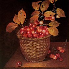 Схема вышивки «Черешня в лукошке»