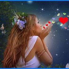 Схема вышивки «Девушка в ночи»