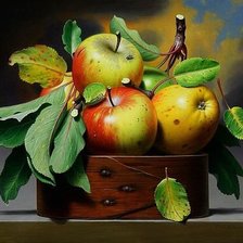 Схема вышивки «Яблочный натюрморт.»