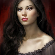 Схема вышивки «портрет девушки»