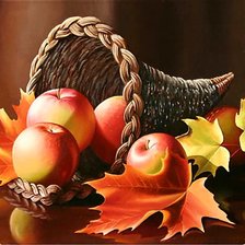 Схема вышивки «яблоки на столе»