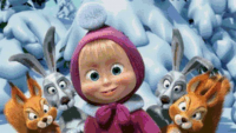 Маша зимой - белка, заяц, маша и медведь, мультик, зима, маша - предпросмотр