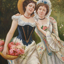 Схема вышивки «Девушки»