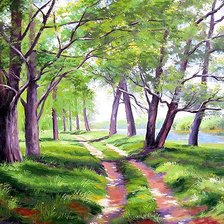 Схема вышивки «в лесу»