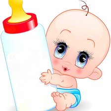 Схема вышивки «малыш с бутылкой»