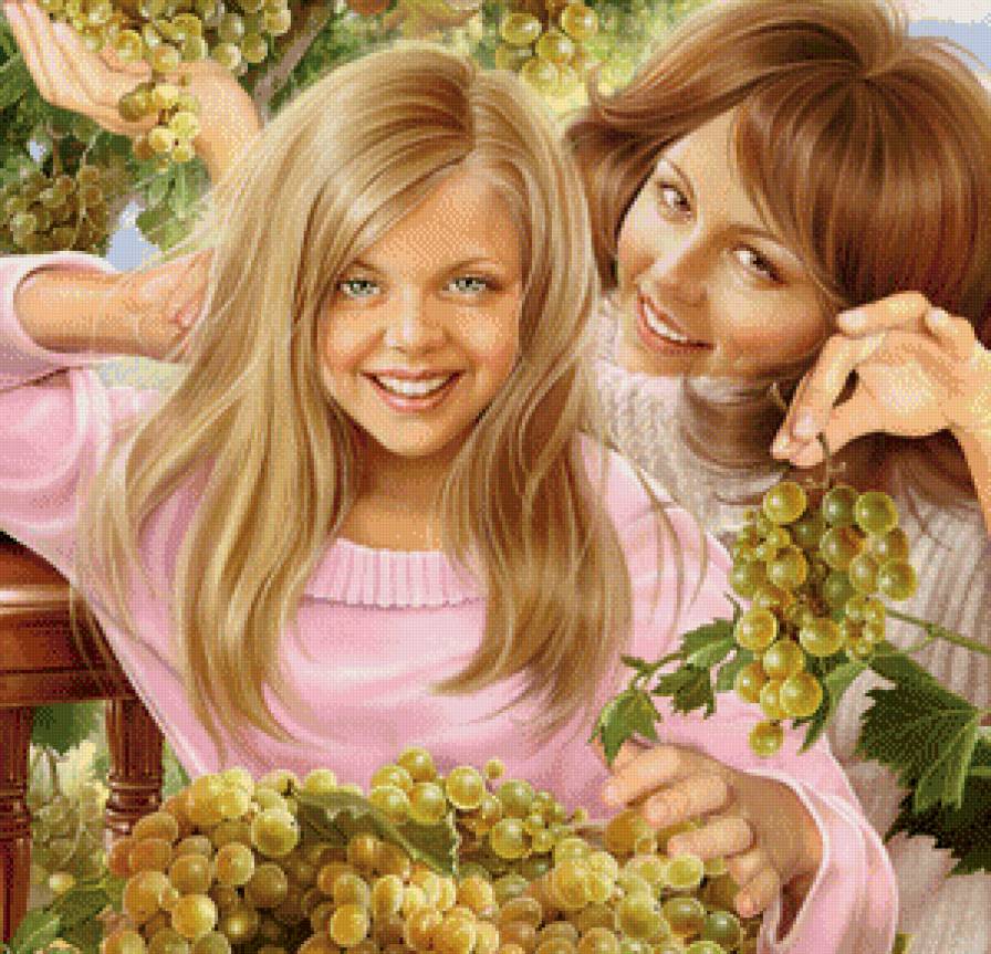 иллюстрации Инны Кубузовой - мама, иллюстрации, девочка - предпросмотр