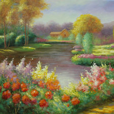 Схема вышивки «Пейзаж»