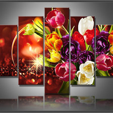 Схема вышивки «тюльпаны»