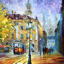 Схема вышивки «Старый город 1917 Л.Афремов»