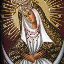 Схема вышивки «Икона Божией Матери Остробрамская»