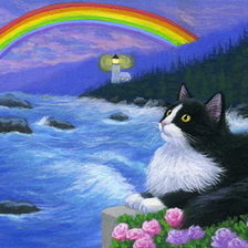 Схема вышивки «котик»