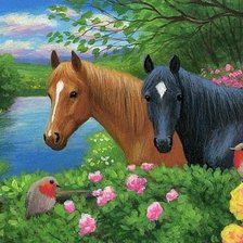 Схема вышивки «лошадки»