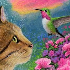 Схема вышивки «котик»