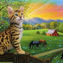 Схема вышивки «рассвет»