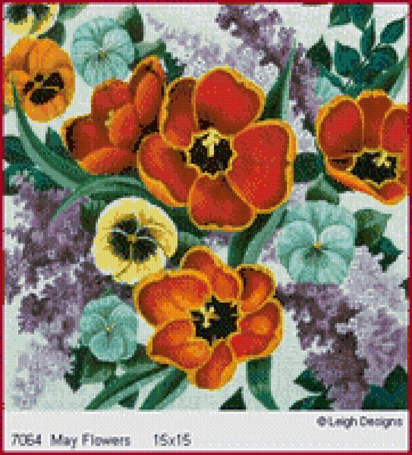 Цветы 1 - цветы, красота, весна, букет - предпросмотр