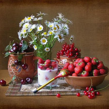 Схема вышивки «Деревенский натюрморт»