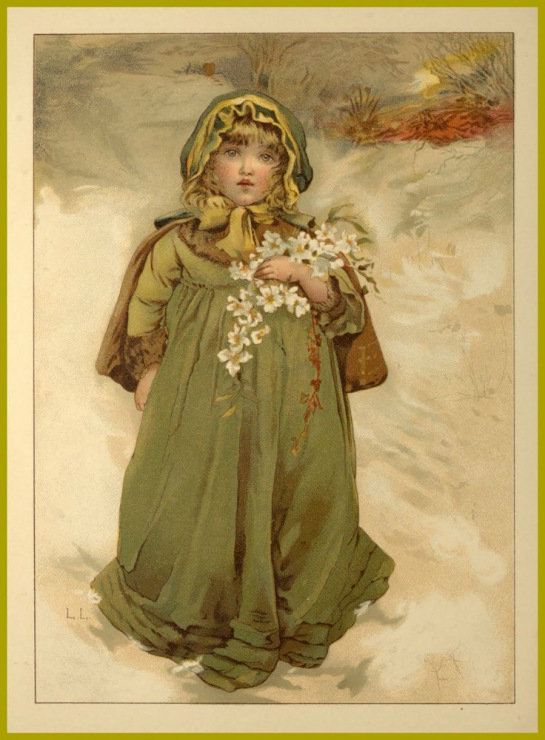 серия "дети" - дети.девочка.цветы. - оригинал