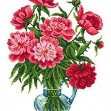 Схема вышивки «пионы»