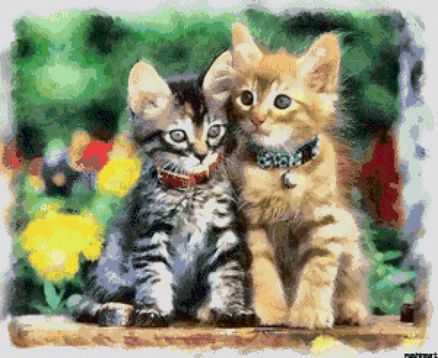 малыши котята - акварель, животные, дети, живопись, котята, малыши - предпросмотр