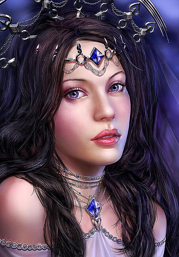 женский образ - девушка, образ, красота, фентези, цветы, портрет, женщина - оригинал