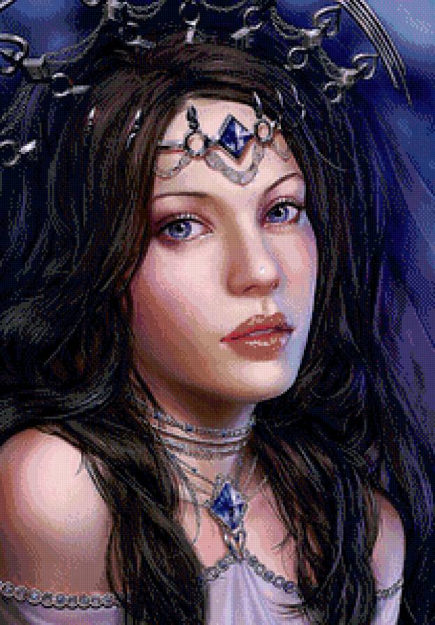 женский образ - фентези, портрет, девушка, красота, женщина, цветы, образ - предпросмотр