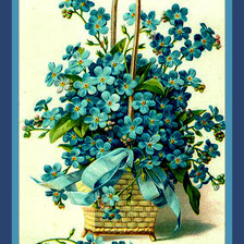 Схема вышивки «Нежные незабудки»