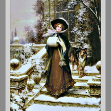 Схема вышивки «Дама»