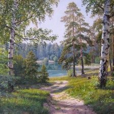 Схема вышивки «лес»