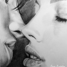 Схема вышивки «поцелуй»