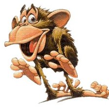 Схема вышивки «обезьяна»