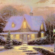 Схема вышивки «рождественская ночь»