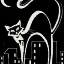 Схема вышивки «черный кот»
