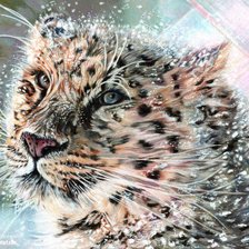 Схема вышивки «Хищник в снегу»