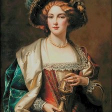 Схема вышивки «dama w kapeluszu»