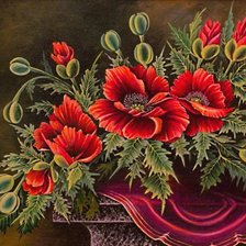 Схема вышивки «маков цвет»