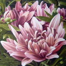 Схема вышивки «Хризантема_Филиппинский художник Альфред Галура»