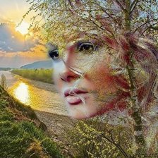 Схема вышивки «Девушка-весна»