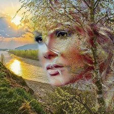 Схема вышивки «Девушка - лето»