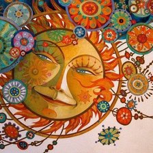 Схема вышивки «Солнце (David Galchutt)»