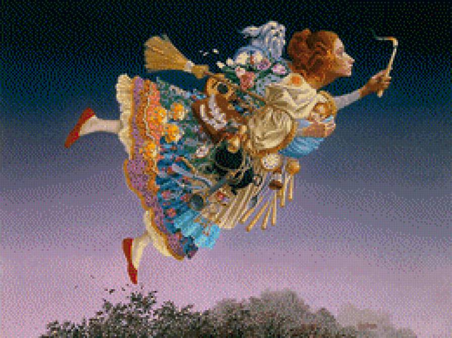 Женщина успевает все! - хозяйка, мама, женщина, фольклор, народная, бохо, фолк - предпросмотр