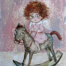 Схема вышивки «Ангел на лошадке»