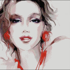 Схема вышивки «девушка»