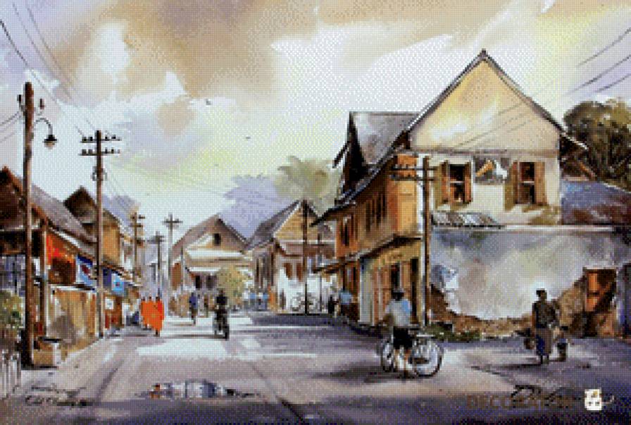 Тайландская акварель № 5 - картина, искусство, живопись - предпросмотр